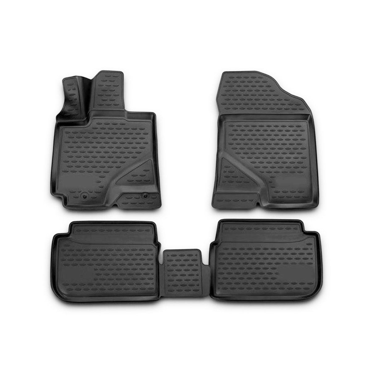 Toyota Corolla Floor Mats - Omac - Rubber TPE 4 Pcs - Black - 2009